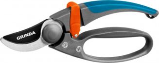 Плоскостной секатор GRINDA PROLine P-57 210 мм с двухкомпонентными эргономичными рукоятками с эфесом